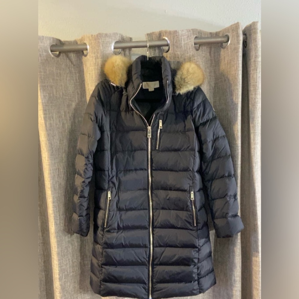 Michael Kors coat. Removable hood. Barely worn, like new condition